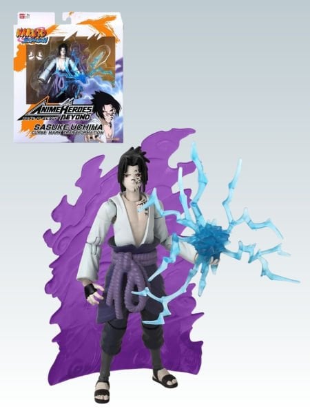 Naruto: Shippuden - Sasuke Uchiha Curse Mark Transformation (Anime Heroes Beyond Series) Aksiyon Figür Seti