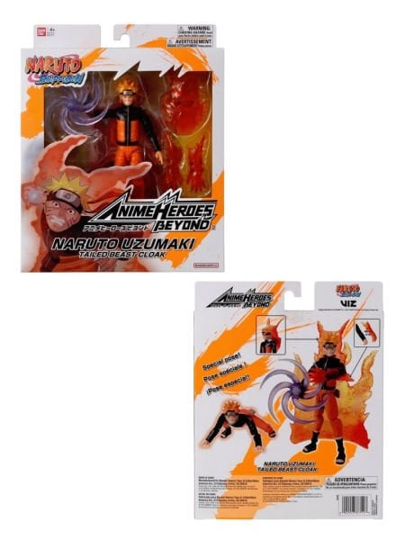 Naruto: Shippuden - Naruto Uzumaki Tailed Beast Cloak (Anime Heroes Beyond Series) Aksiyon Figür Seti