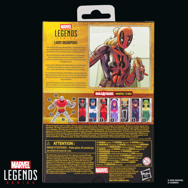 Marvel Legends Lady Deadpool, Marvel Comics Aksiyon Figürü (Marvel's Box BAF)