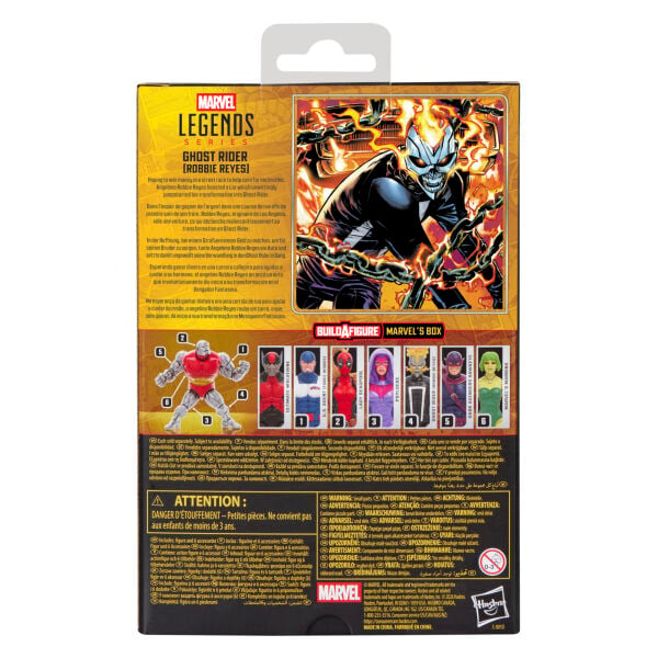 Marvel Legends Ghost Rider (Robbie Reyes), All-New Ghost Rider and Avengers Comics Aksiyon Figürü (Marvel's Box BAF)
