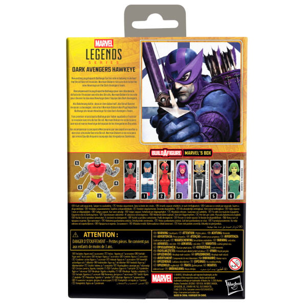 Marvel Legends Dark Avengers Hawkeye, Dark Avengers Comics Aksiyon Figürü (Marvel's Box BAF)