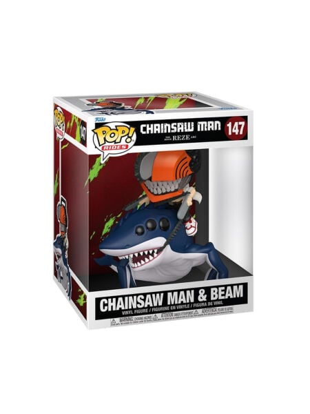 Chainsaw Man – The Movie: Reze Arc - Chainsaw Man & Beam Funko Pop! Rides Deluxe Figür #147