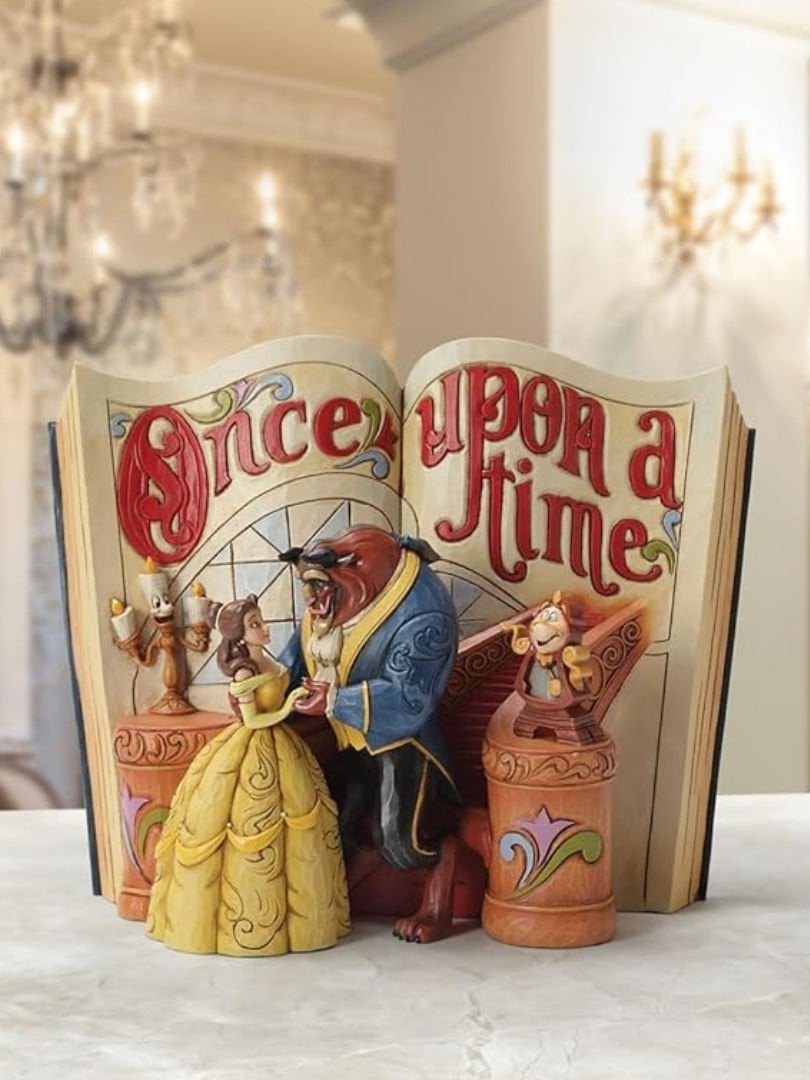 Disney Traditions - Güzel ve Çirkin (Beauty and the Beast)  Storybook (Love Endures) Heykel