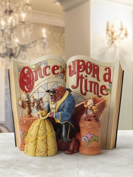 Disney Traditions - Güzel ve Çirkin (Beauty and the Beast)  Storybook (Love Endures) Heykel