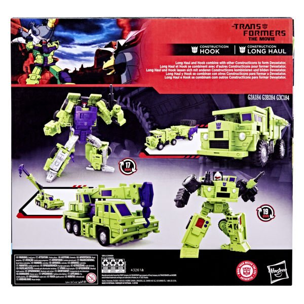 Transformers Studio Series Constructicon Long Haul & Constructicon Hook (The Transformers: The Movie) İkili Aksiyon Figürü