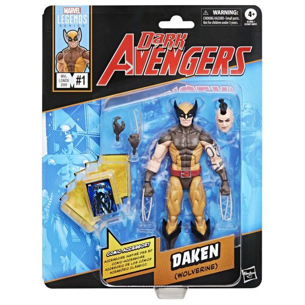 Marvel Legends Daken (Wolverine), Avengers Comics Aksiyon Figürü, Çizgi Roman Aksesuarlı