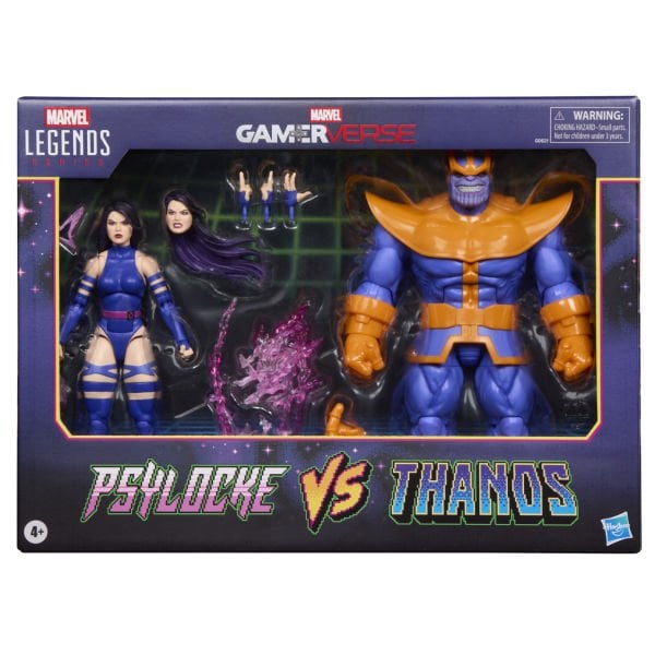 Marvel Legends Gamerverse Psylocke vs Thanos (Retro Video Game) İkili Aksiyon Figür Seti