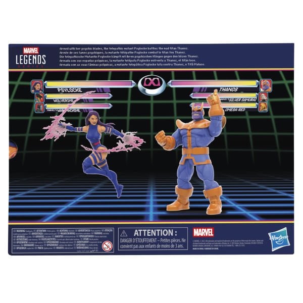 Marvel Legends Gamerverse Psylocke vs Thanos (Retro Video Game) İkili Aksiyon Figür Seti