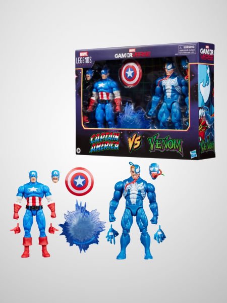 Marvel Legends Gamerverse Captain America vs Venom (Retro Video