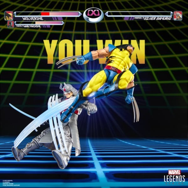 Marvel Legends Gamerverse Wolverine vs Marvel's Silver Samurai (Retro Video Game) İkili Aksiyon Figür Seti
