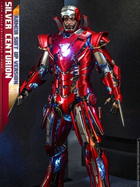 Iron Man 3 - Silver Centurion (Armor Suit Up Version) 1/6 Scale Diecast Koleksiyon Figürü