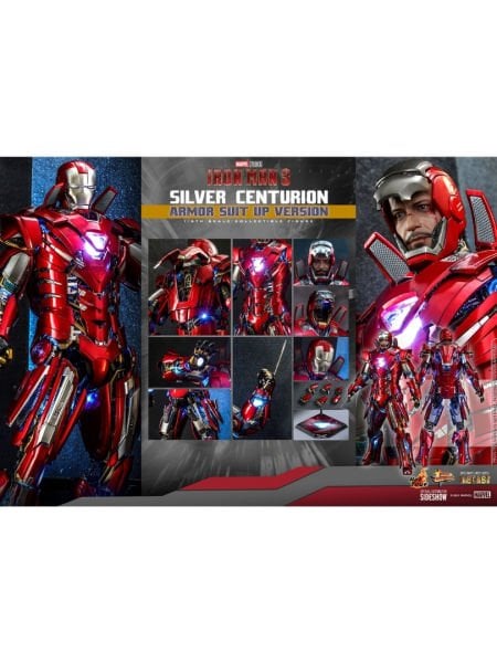 Iron Man 3 - Silver Centurion (Armor Suit Up Version) 1/6 Scale Diecast Koleksiyon Figürü