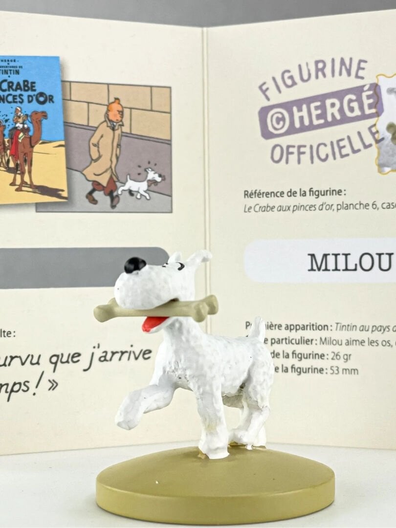 Tintin - Snowy With A Bone (Milou Os) Figür