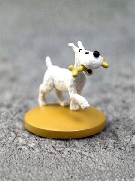 Tintin - Snowy With A Bone (Milou Os) Figür