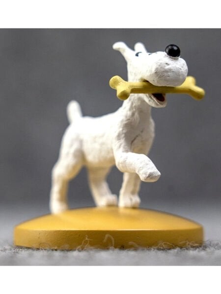Tintin - Snowy With A Bone (Milou Os) Figür