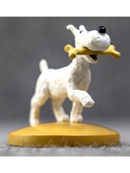 Tintin - Snowy With A Bone (Milou Os) Figür