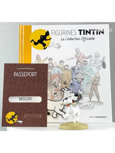 Tintin - Snowy With A Bone (Milou Os) Figür