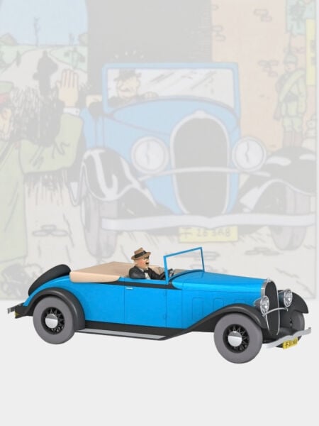 Tintin - The Oldsmobile Convertible (La décapotable de Gibbons) 1/24 Scale Diecast Model Araç (No.46)