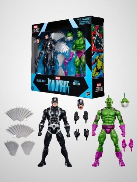 Marvel Legends Inhumans Black Bolt & Marvel’s Triton (Fantastic Four Comics) İkili Aksiyon Figürü