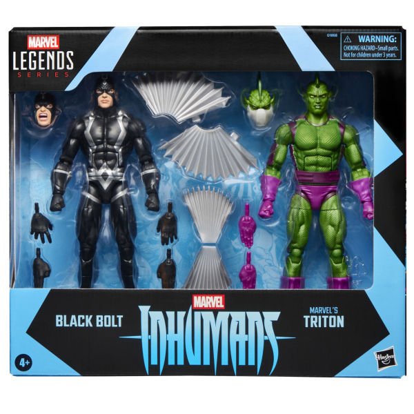 Marvel Legends Inhumans Black Bolt & Marvel’s Triton (Fantastic Four Comics) İkili Aksiyon Figürü