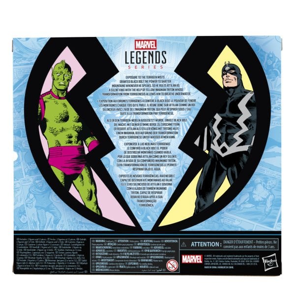 Marvel Legends Inhumans Black Bolt & Marvel’s Triton (Fantastic Four Comics) İkili Aksiyon Figürü