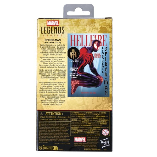 Marvel Legends Spider-Man Hellfire Gala (X-Men: Hellfire Gala Comics) Aksiyon Figürü