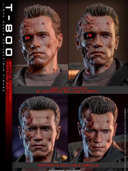 Terminator 2: Judgment Day - T-800 (Battle Damaged Version 2.0) 1/6 Scale Koleksiyon Figürü