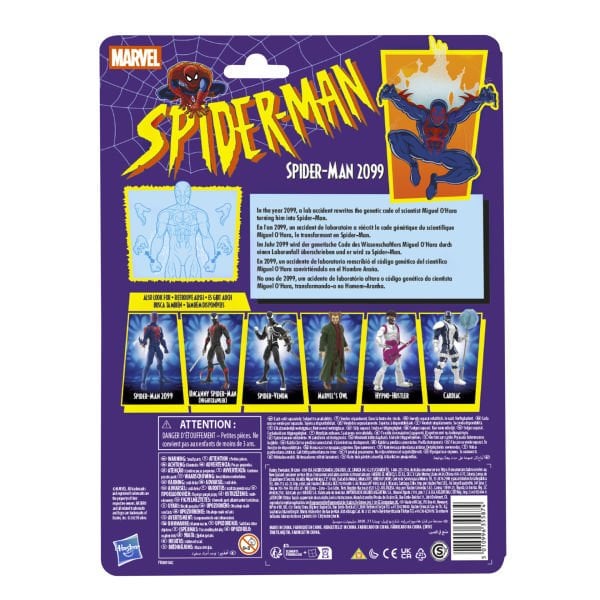 Marvel Legends Spider-Man 2099, Retro Cardback Comics Aksiyon Figürü