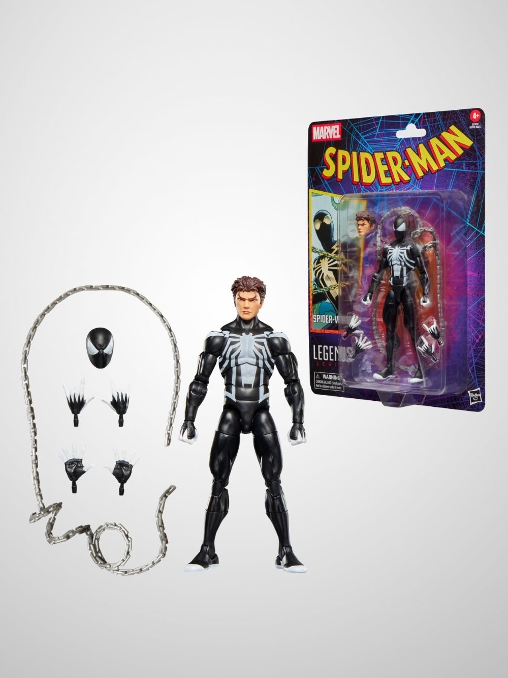 Marvel Legends Spider-Venom, Retro Cardback Spider-Man Comics Aksiyon Figürü