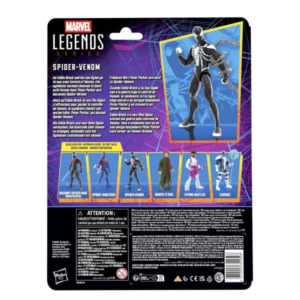 Marvel Legends Spider-Venom, Retro Cardback Spider-Man Comics Aksiyon Figürü