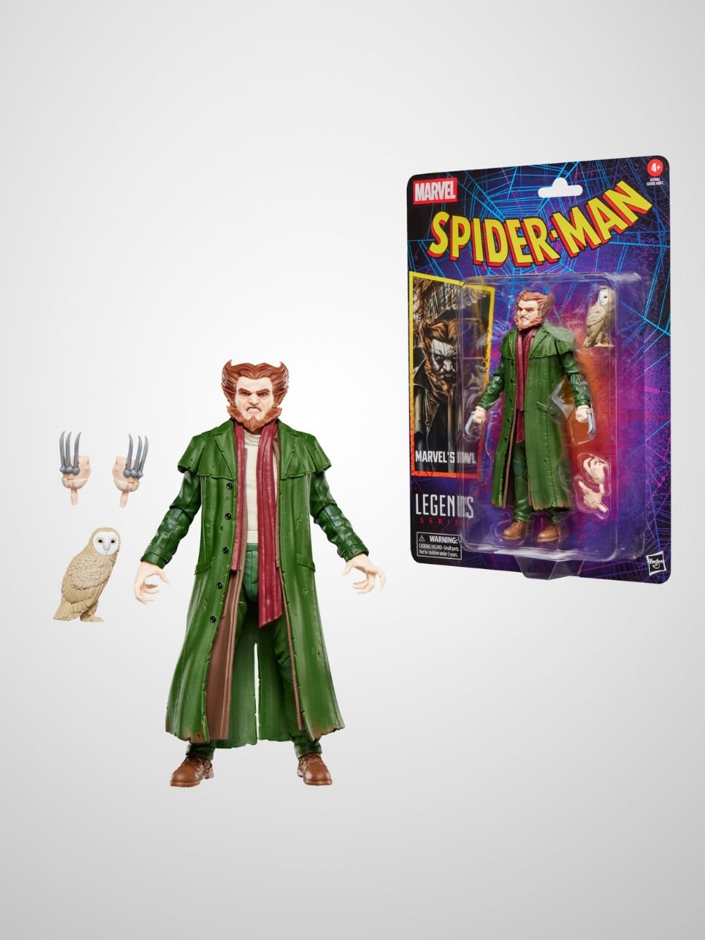 Marvel Legends Marvel's Owl, Retro Cardback Spider-Man Comics