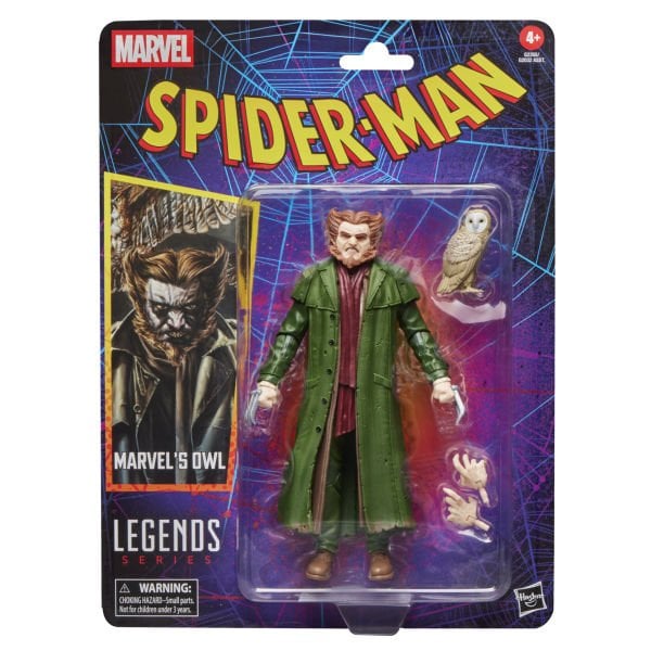 Marvel Legends Marvel’s Owl, Retro Cardback Spider-Man Comics Aksiyon Figürü