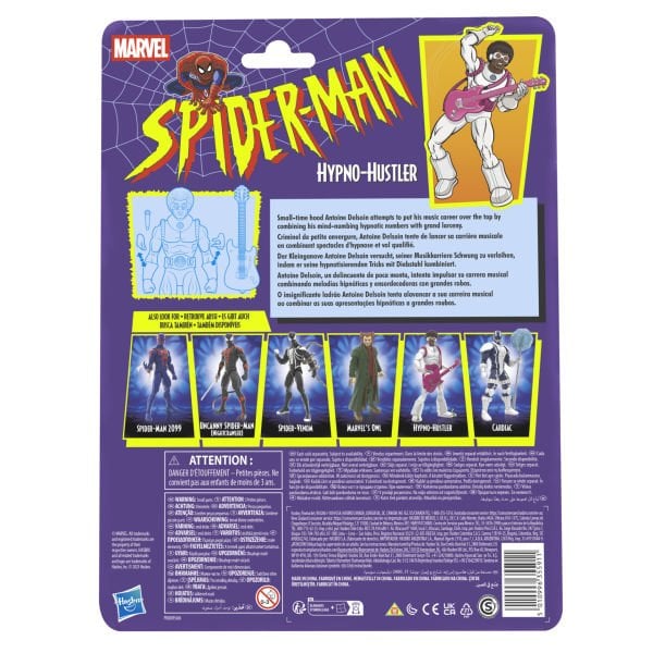 Marvel Legends Hypno-Hustler, Retro Cardback Spider-Man Comics Aksiyon Figürü