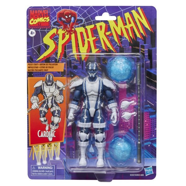 Marvel Legends Cardiac, Retro Cardback Spider-Man Comics Aksiyon Figürü