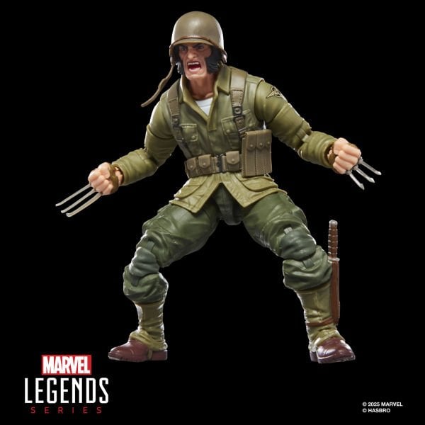 Marvel Legends Wolverine (WWII Logan), X-Men Comics Aksiyon Figürü (Executioner BAF)