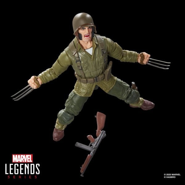 Marvel Legends Wolverine (WWII Logan), X-Men Comics Aksiyon Figürü (Executioner BAF)