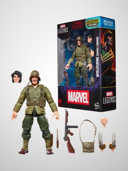 Marvel Legends Wolverine (WWII Logan), X-Men Comics Aksiyon Figürü (Executioner BAF)
