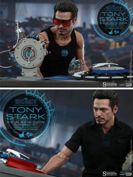 Iron Man 2 - Tony Stark with Arc Reactor Creation Accessories 1/6 Scale Koleksiyon Seti