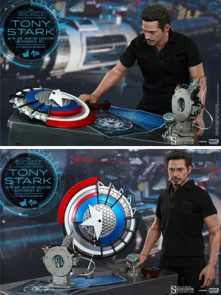 Iron Man 2 - Tony Stark with Arc Reactor Creation Accessories 1/6 Scale Koleksiyon Seti