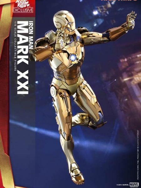 Iron Man 3 - Iron Man Mark XXI (Gold Chrome Version) 1/6 Scale Exclusive Koleksiyon Figürü