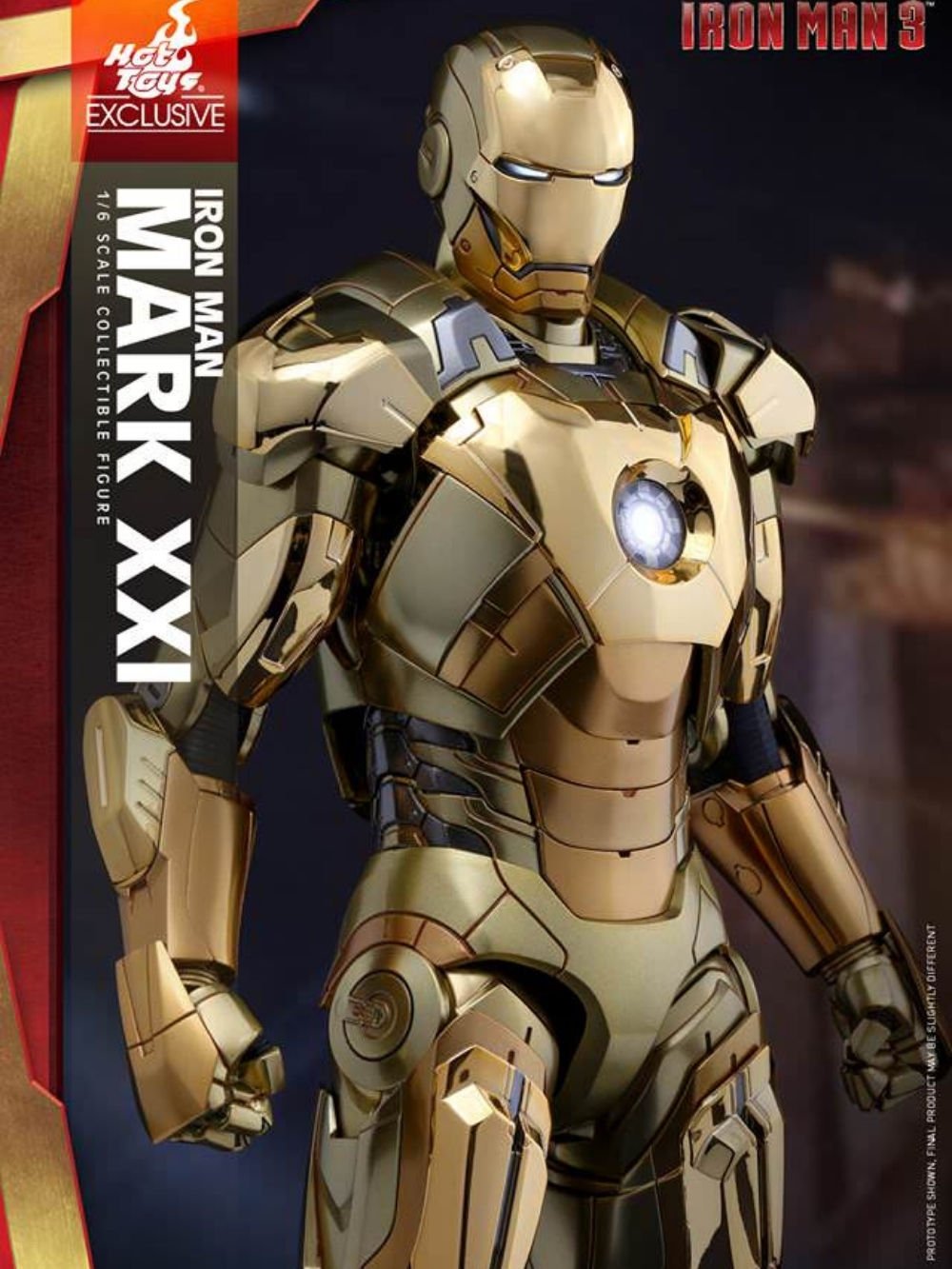 Iron Man 3 - Iron Man Mark XXI (Gold Chrome Version) 1/6 Scale Exclusive Koleksiyon Figürü