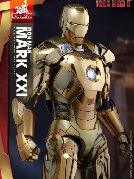 Iron Man 3 - Iron Man Mark XXI (Gold Chrome Version) 1/6 Scale Exclusive Koleksiyon Figürü