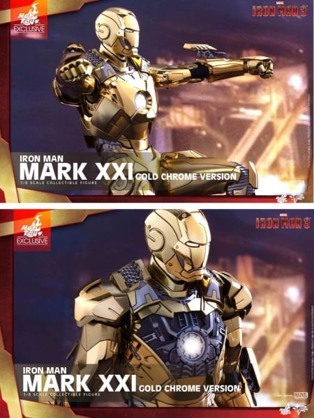 Iron Man 3 - Iron Man Mark XXI (Gold Chrome Version) 1/6 Scale Exclusive Koleksiyon Figürü