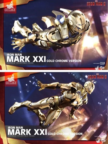 Iron Man 3 - Iron Man Mark XXI (Gold Chrome Version) 1/6 Scale Exclusive Koleksiyon Figürü