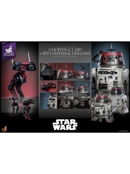 Star Wars - Chopper (C1-10P) & BD-1 (Imperial Disguise) 1/6 Scale Limited Edition Koleksiyon Figür Seti