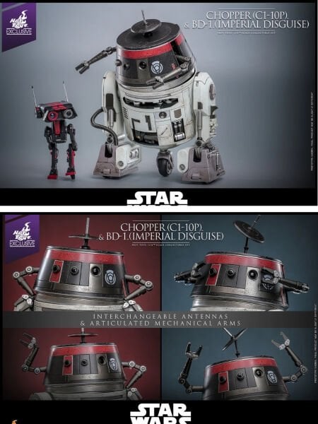 Star Wars - Chopper (C1-10P) & BD-1 (Imperial Disguise) 1/6 Scale Limited Edition Koleksiyon Figür Seti