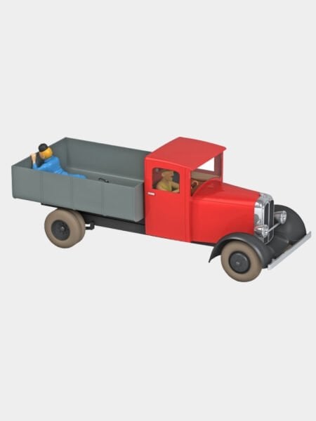Tintin - Flatbed Truck (Le Camion Rouge) 1/24 Scale Diecast Model Araç (No.49)