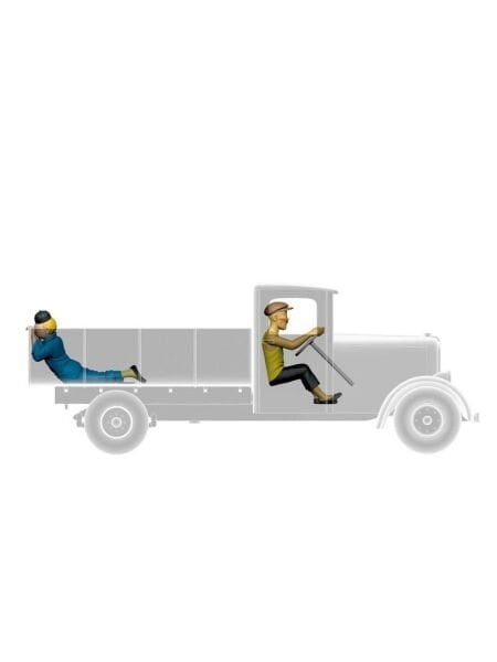 Tintin - Flatbed Truck (Le Camion Rouge) 1/24 Scale Diecast Model Araç (No.49)