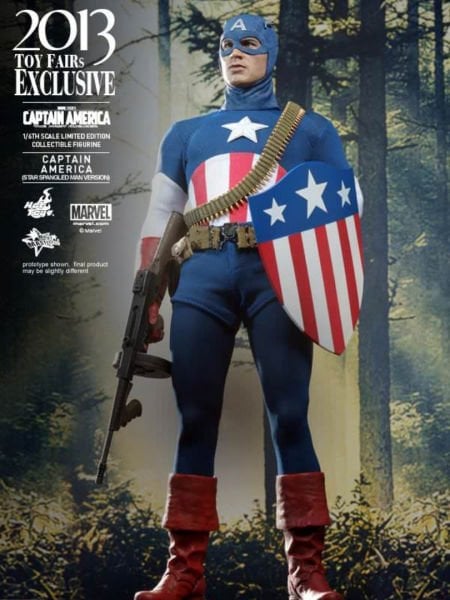 Captain America: The First Avenger - Captain America (Star Spangled Man Version) Limited Edition 1/6 Scale Koleksiyon Figürü
