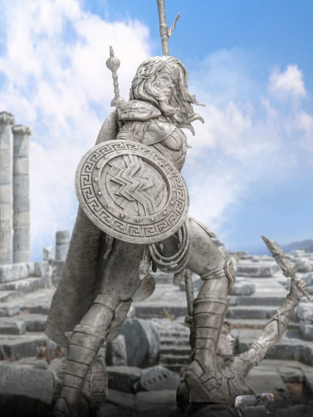 DC Comics - Wonder Woman Unleashed (Marble Edition) Deluxe 1/10 Art Scale Limited Edition Heykel